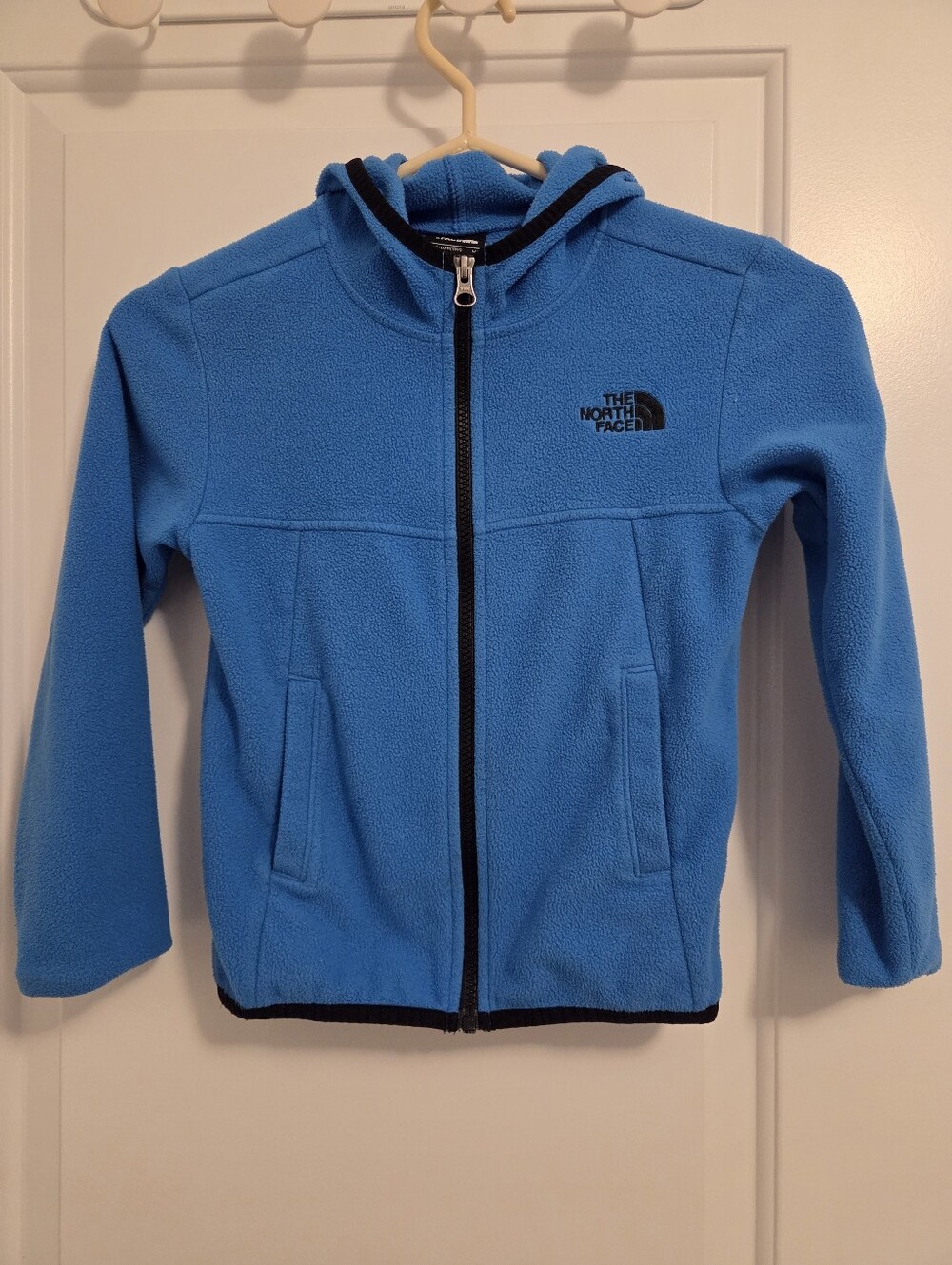 The North Face Bright Blue Hooded Fleece Sweater - X Small - 6 Years